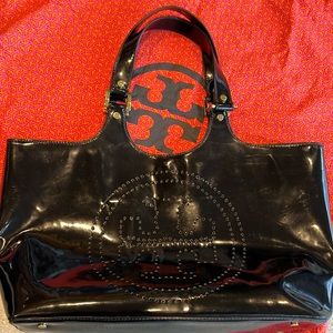 Tory Birch Black patent leather handbag